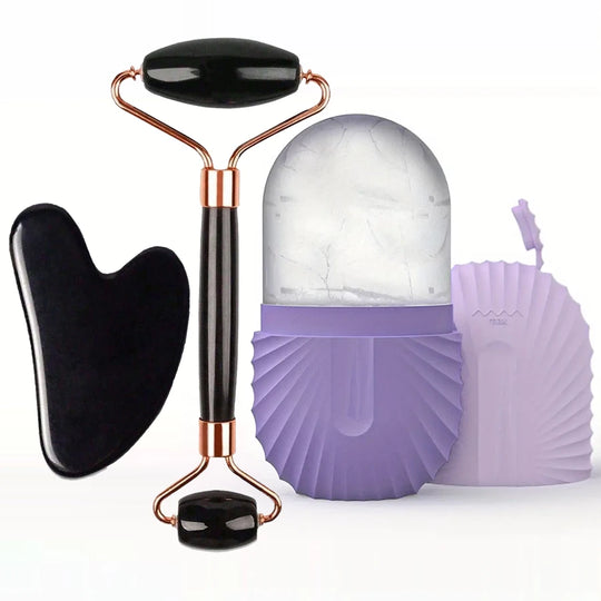 Gua Sha et Rouleau de Glace Visage – Rituel Soin Fraîcheur