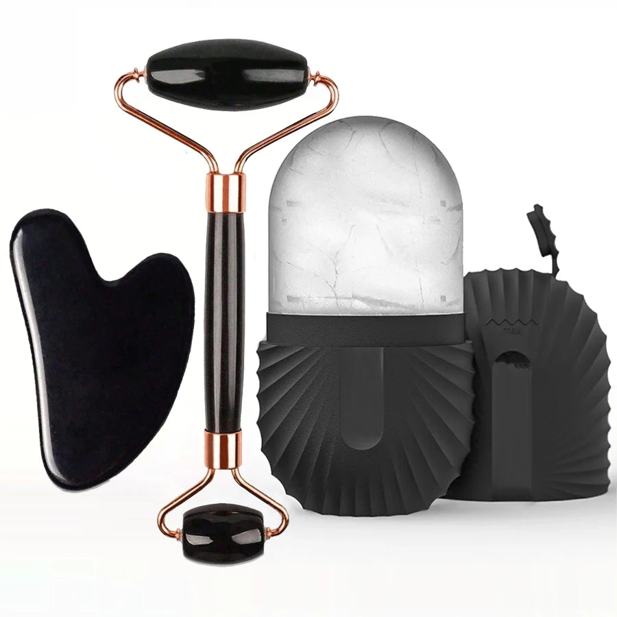 Gua Sha et Rouleau de Glace Visage – Rituel Soin Fraîcheur