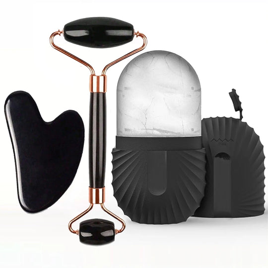 Gua Sha et Rouleau de Glace Visage – Rituel Soin Fraîcheur