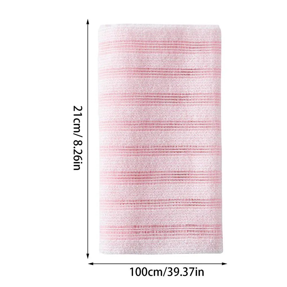 Serviette exfoliante pour le corps en éponge – Gommage doux pour la douche et le bain