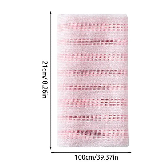 Serviette exfoliante pour le corps en éponge – Gommage doux pour la douche et le bain