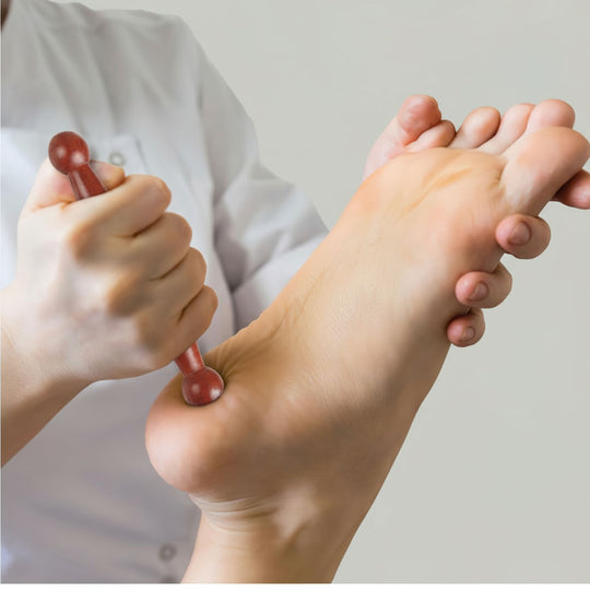 Bâtons de Réflexologie en Bois de Rose – Outil d'Acupression et de Massage pour Pieds, Mains, Visage et Corps