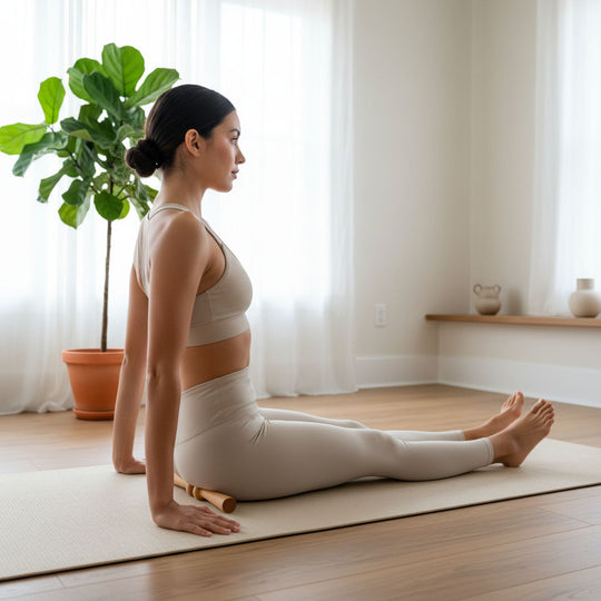 Bâton de massage en bois ergonomique – Rouleau de massage musculaire, drainage, relaxation du dos, nuque et jambes