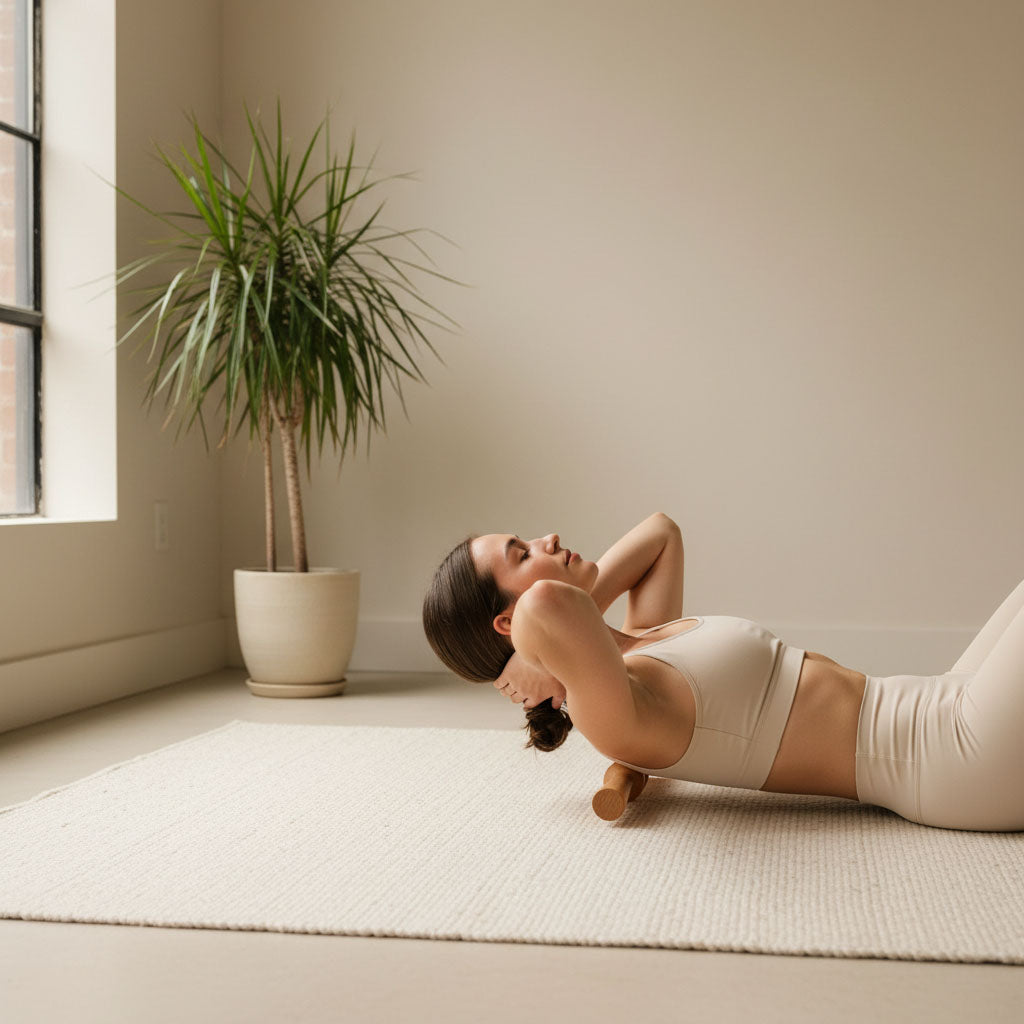 Bâton de massage en bois ergonomique – Rouleau de massage musculaire, drainage, relaxation du dos, nuque et jambes