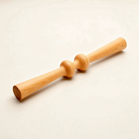 Bâton de massage en bois ergonomique – Rouleau de massage musculaire, drainage, relaxation du dos, nuque et jambes