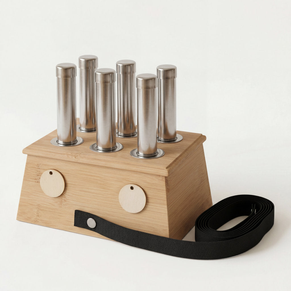 Boîte de moxibustion en bambou naturel – Acupuncture anti-douleur