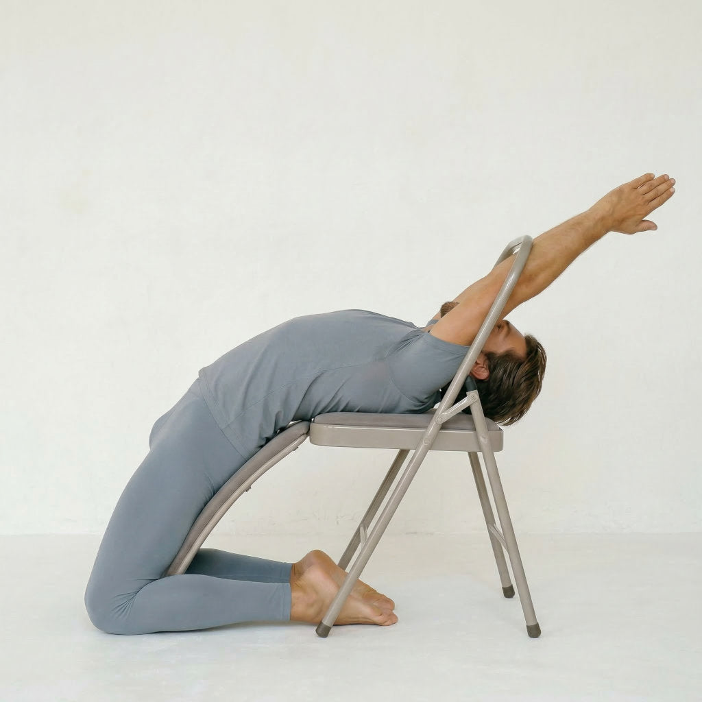 Chaise de yoga pliable – Assistance aux postures, étirements et alignement