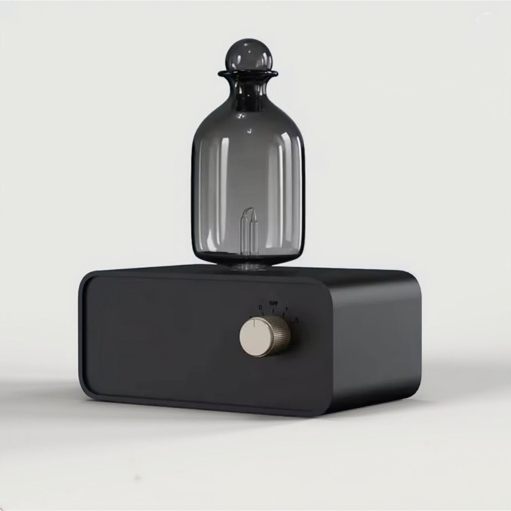 diffuseur d'huiles essentielles récipient et caisson noir