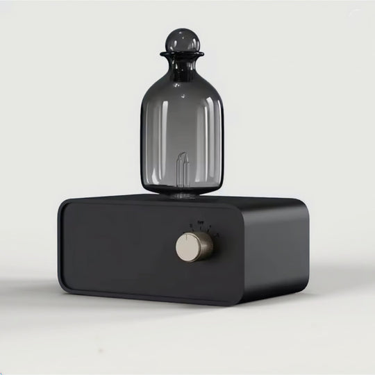 diffuseur d'huiles essentielles récipient et caisson noir