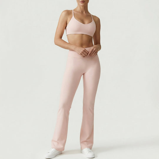 Ensemble Yoga 2 Pièces – Legging avec soutien gorge ou haut à manches