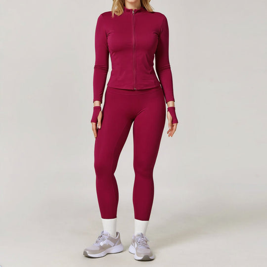 Ensemble Yoga 2 Pièces – Legging avec soutien gorge ou haut à manches