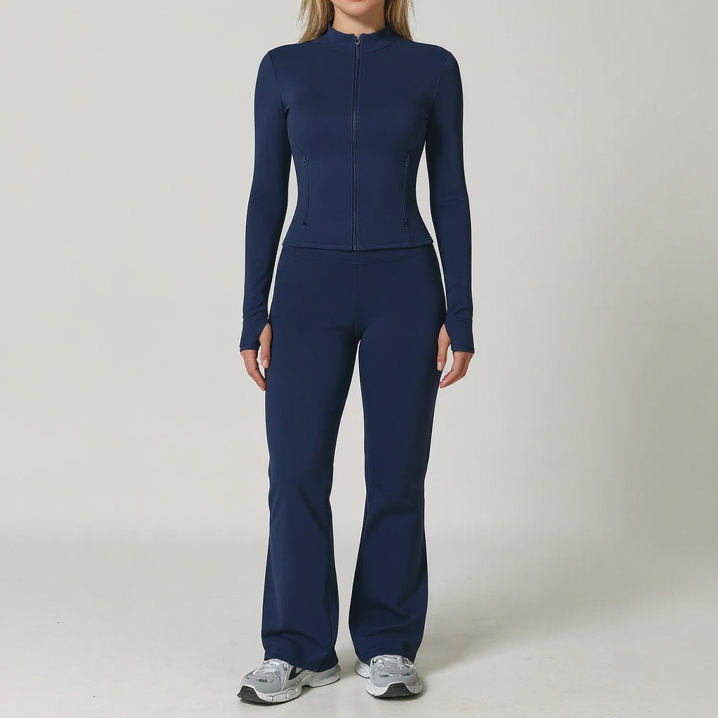 Ensemble Yoga 2 Pièces – Legging avec soutien gorge ou haut à manches