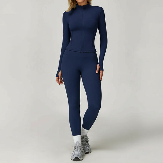 Ensemble Yoga 2 Pièces – Legging avec soutien gorge ou haut à manches