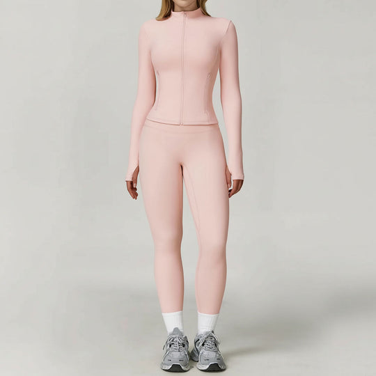 Ensemble Yoga 2 Pièces – Legging avec soutien gorge ou haut à manches