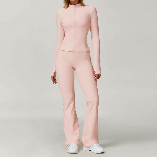 Ensemble Yoga 2 Pièces – Legging avec soutien gorge ou haut à manches