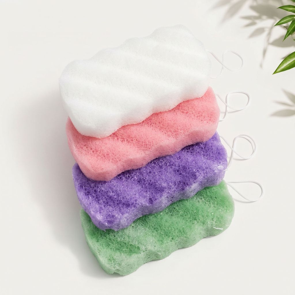 Éponge japonaise douce et absorbante – soin visage et corps, démaquillage et bain relaxant