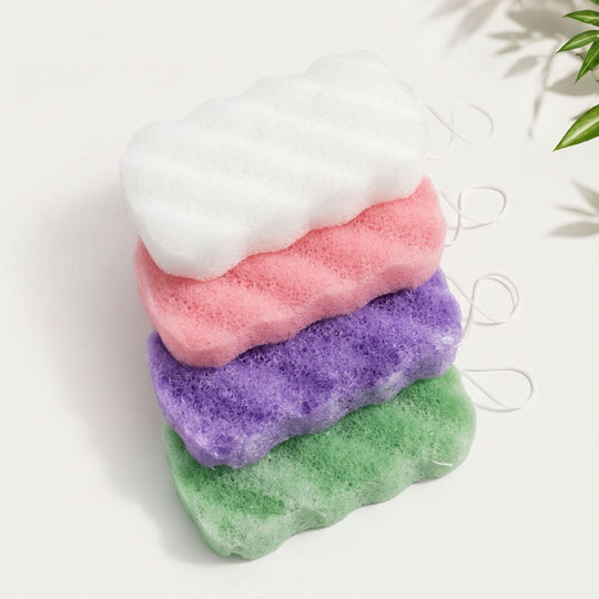 Éponge japonaise douce et absorbante – soin visage et corps, démaquillage et bain relaxant