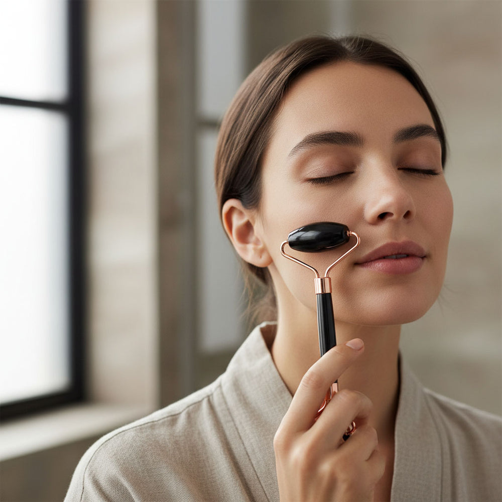 Gua Sha et Rouleau de Glace Visage – Rituel Soin Fraîcheur