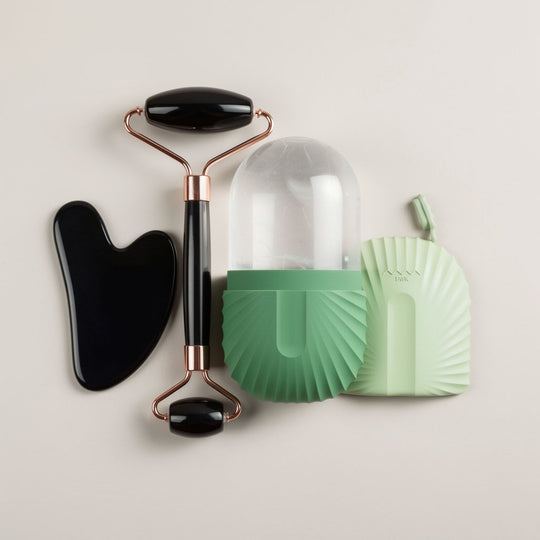 Gua Sha et Rouleau de Glace Visage – Rituel Soin Fraîcheur