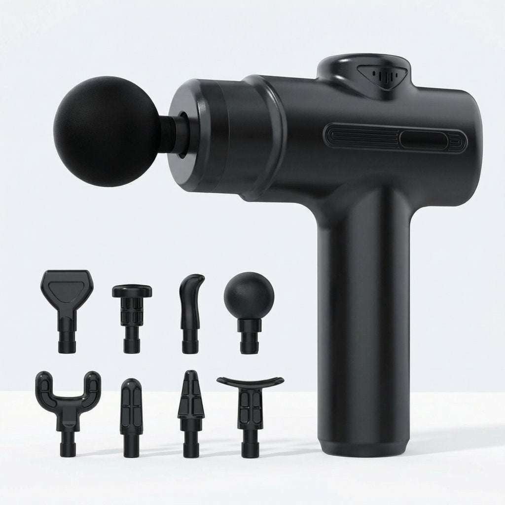 Pistolet de Massage Électrique à 8 Têtes – Masseur Musculaire