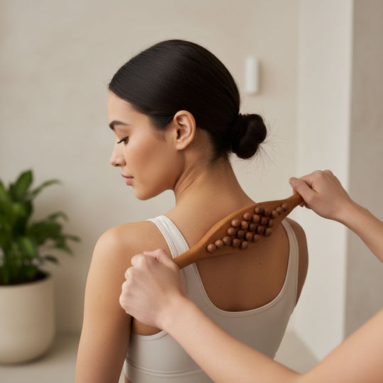 Rouleau de massage en bois Maderothérapie – Bâton de massage Gua Sha pour la détente musculaire du corps
