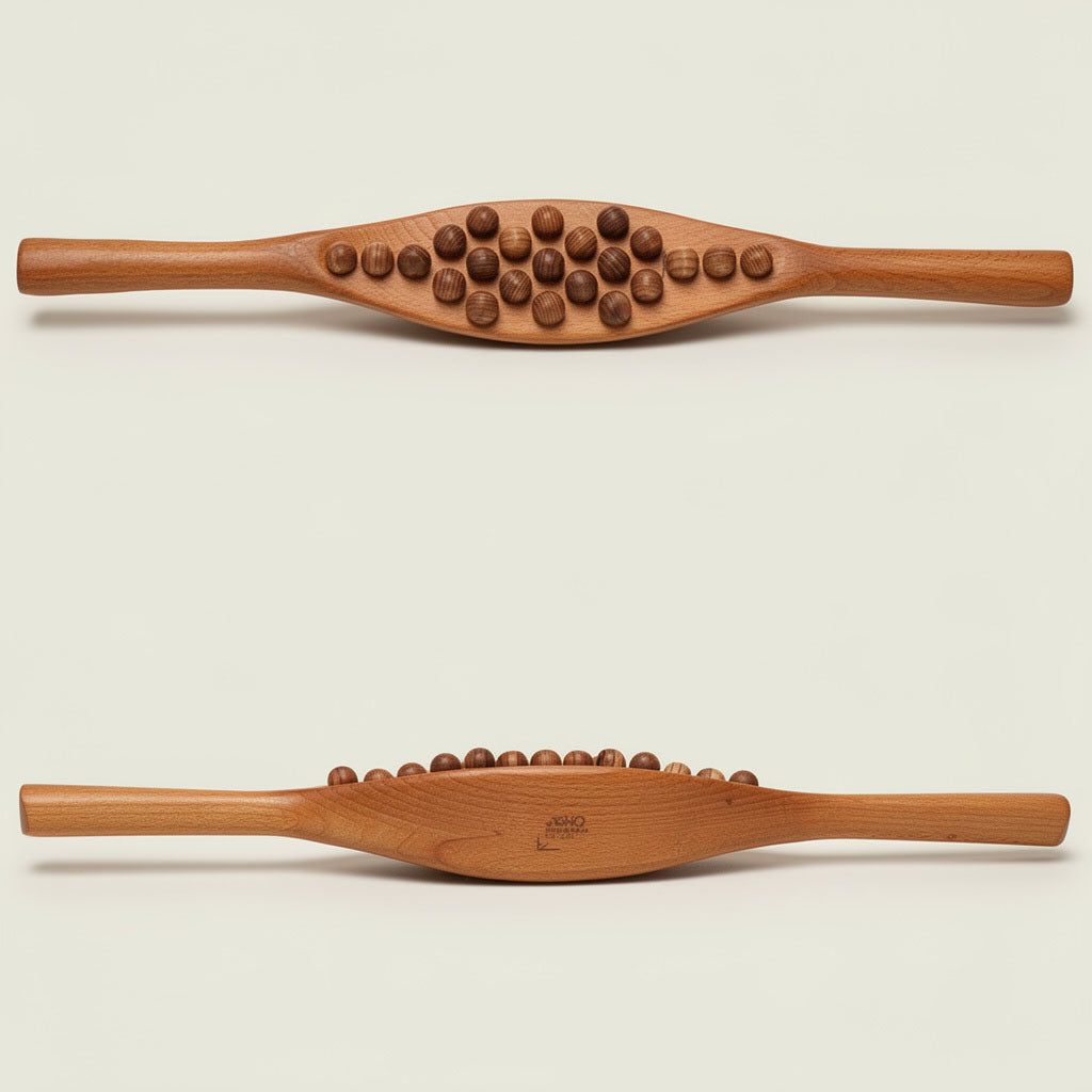 Rouleau de massage en bois Maderothérapie – Bâton de massage Gua Sha pour la détente musculaire du corps