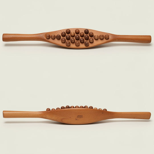 Rouleau de massage en bois Maderothérapie – Bâton de massage Gua Sha pour la détente musculaire du corps