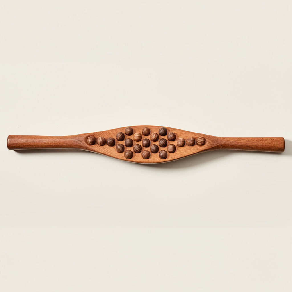 Rouleau de massage en bois Maderothérapie – Bâton de massage Gua Sha pour la détente musculaire du corps