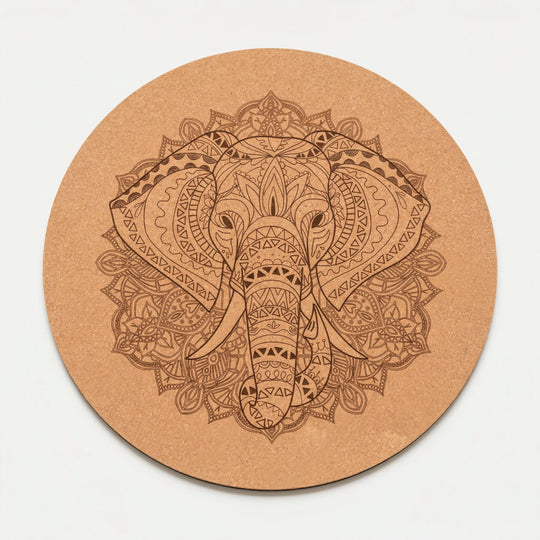 Tapis de méditation rond en liège – antidérapant (68 cm)