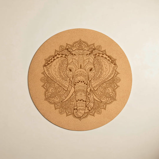 Tapis de méditation rond en liège – antidérapant (68 cm)