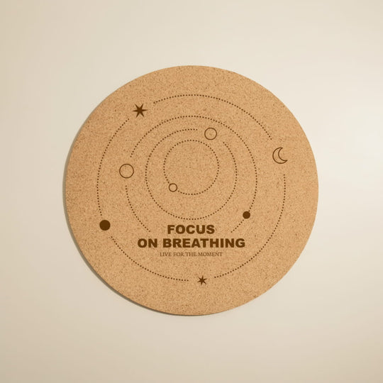 Tapis de méditation rond en liège – antidérapant (68 cm)
