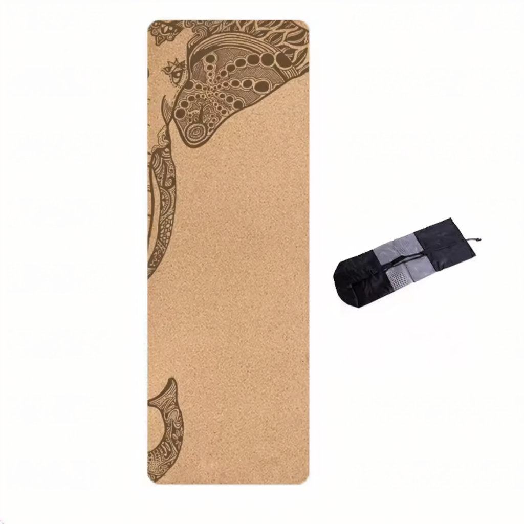tapis yoga avec sac motif éléphant