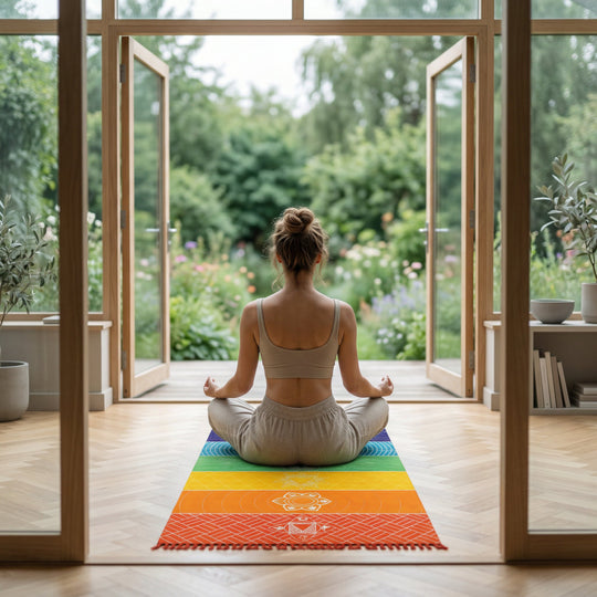 Tapis de yoga et méditation Chakras – Rectangulaire, résistant