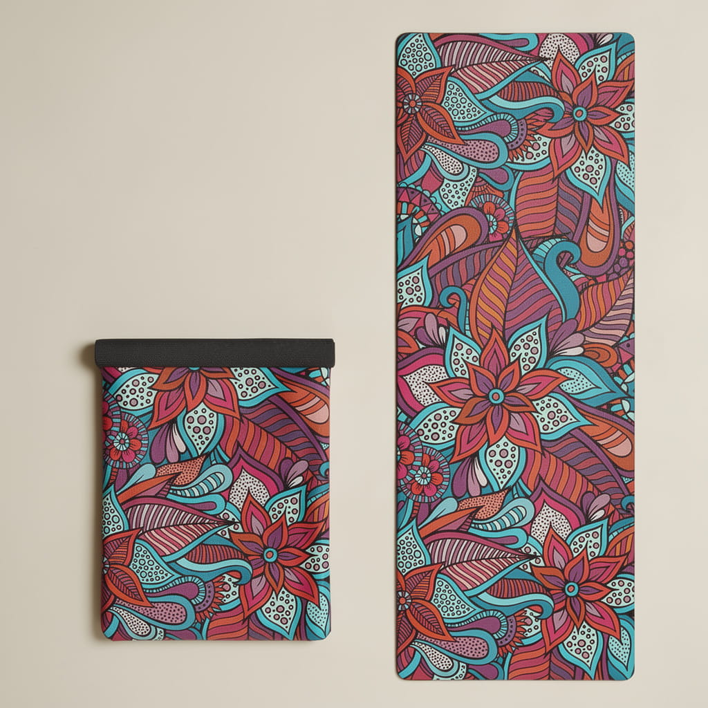 Tapis de yoga en caoutchouc naturel – Surface daim absorbante