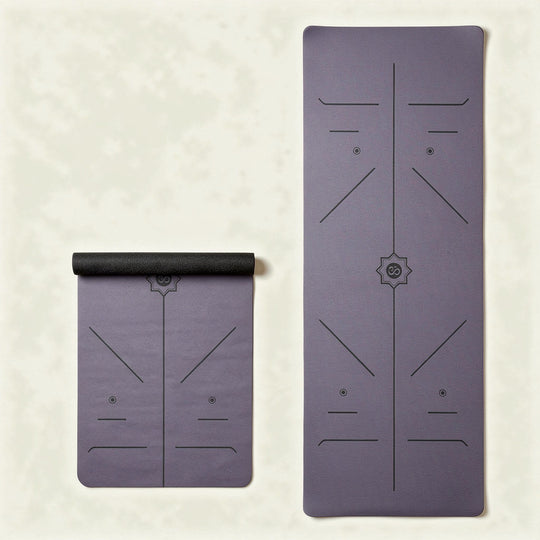 Tapis de yoga en caoutchouc naturel – Surface daim absorbante
