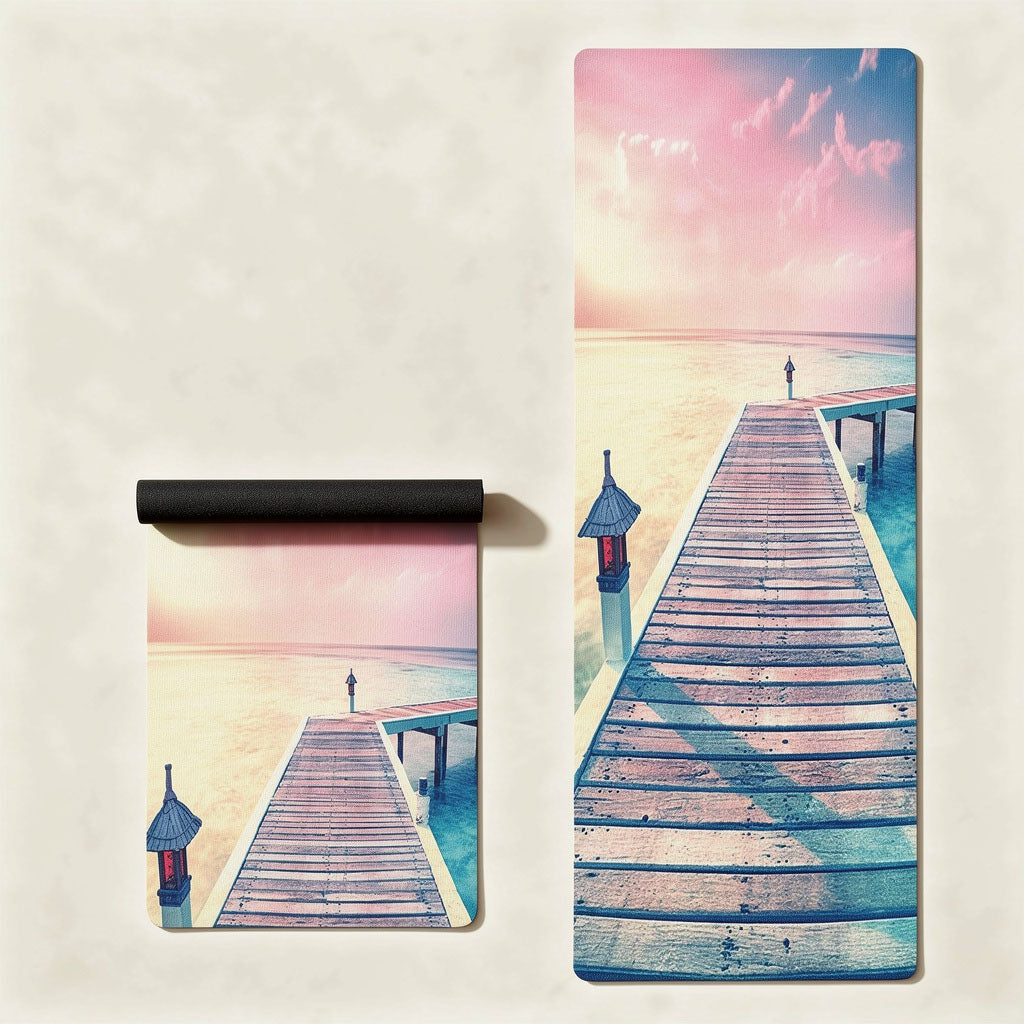 Tapis de yoga en caoutchouc naturel – Surface daim absorbante