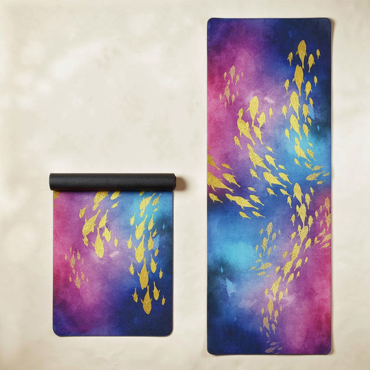 Tapis de yoga en caoutchouc naturel – Surface daim absorbante