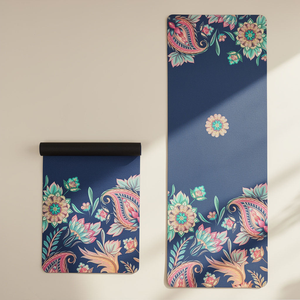 Tapis de yoga en caoutchouc naturel – Surface daim absorbante