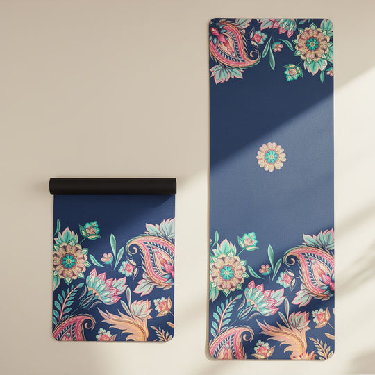 Tapis de yoga en caoutchouc naturel – Surface daim absorbante