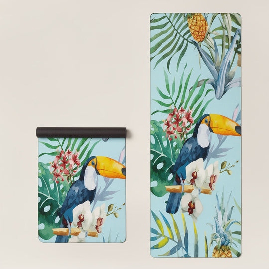 Tapis de yoga en caoutchouc naturel – Surface daim absorbante
