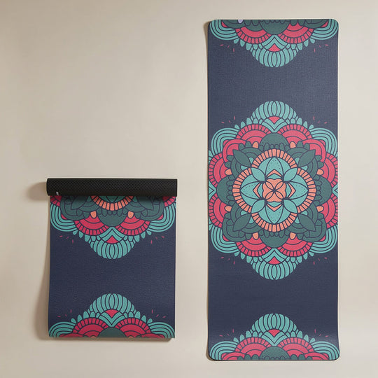 Tapis de yoga en caoutchouc naturel – Surface daim absorbante