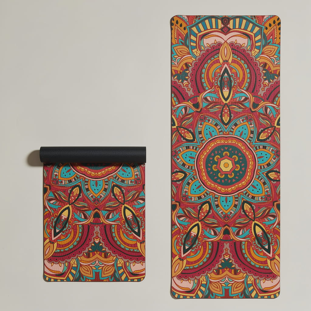 Tapis de yoga en caoutchouc naturel – Surface daim absorbante