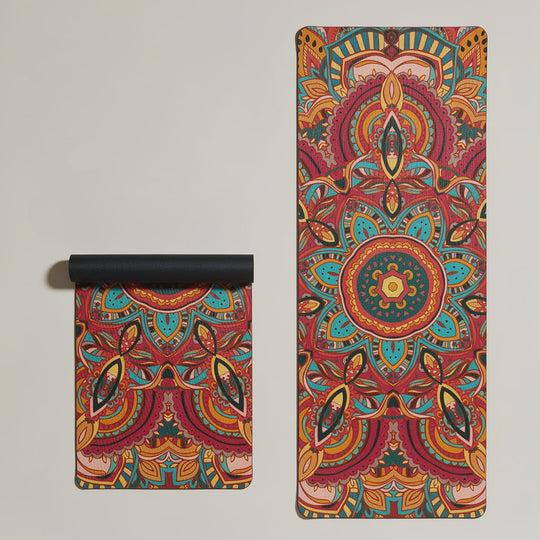 Tapis de yoga en caoutchouc naturel – Surface daim absorbante