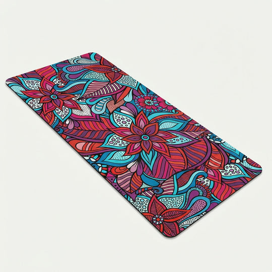 Tapis de yoga en caoutchouc naturel – Surface daim absorbante